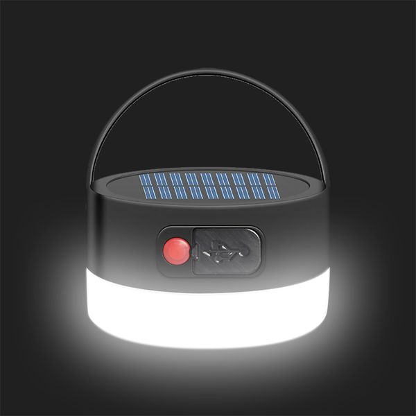 

brelong 1 pc solar portable rechargeable camping light outdoor led waterproof portable tent light white / warm white