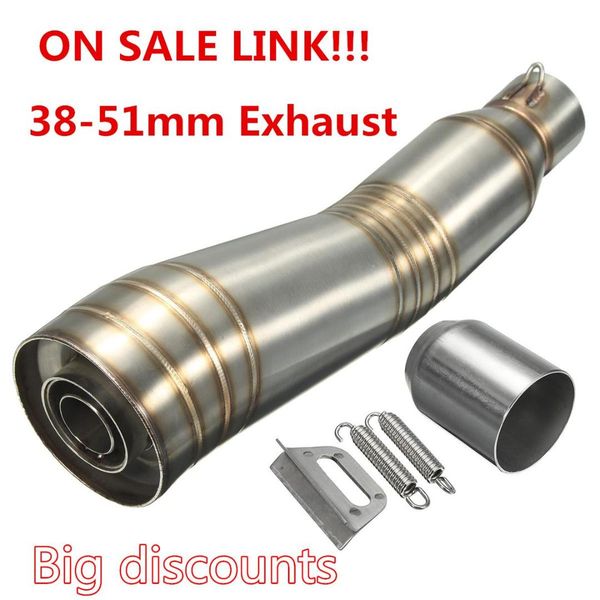 

38-51mm 55mm universal motorcycle exhaust muffler pipe titanium carbon fiber for ///kawaki