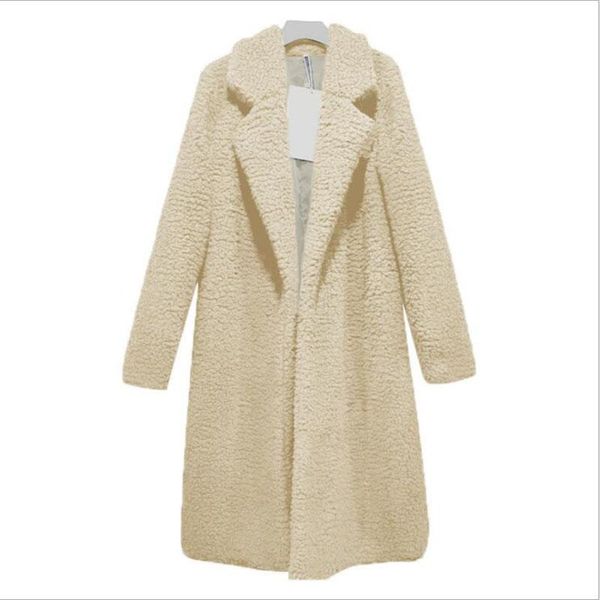 

solid teddy coat winter coat women long wool coats and jackets manteau femme hiver abrigos mujer elegante cappotto donna