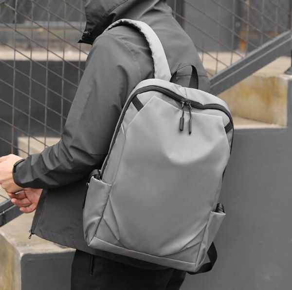 

man backpack plain nylon large capacity travel bag schoolbag usb backpacks travel