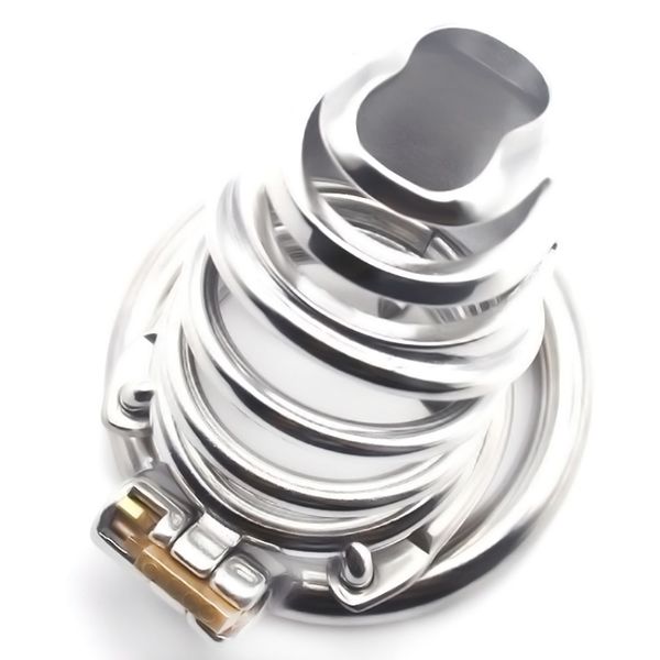

metal cock with ring products chastity anti-off gourd rings barbed head device bondage chastity g250c apparatus kijeh