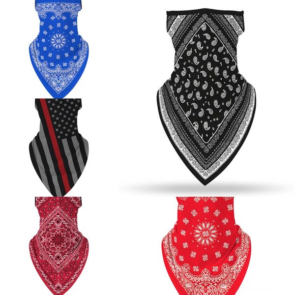 

caejo bandana paisley sports scarf outdoor square headband scarf headwear face mask cycling bandana, Black