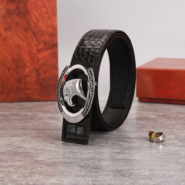 

ремни для мужчин бренд дизайнер пояса выброс трещины кожаный ремень с классической пряжкой seiko ремня шириной 3.5cm с упаковкой, Black;brown