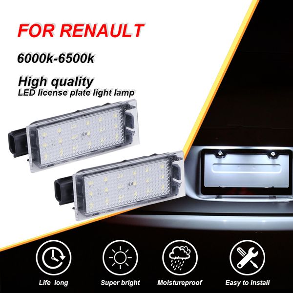 

hlxg 2x white led auto car license plate light for megane 3 laguna 2 twingo master vel satis clio number plate lamp