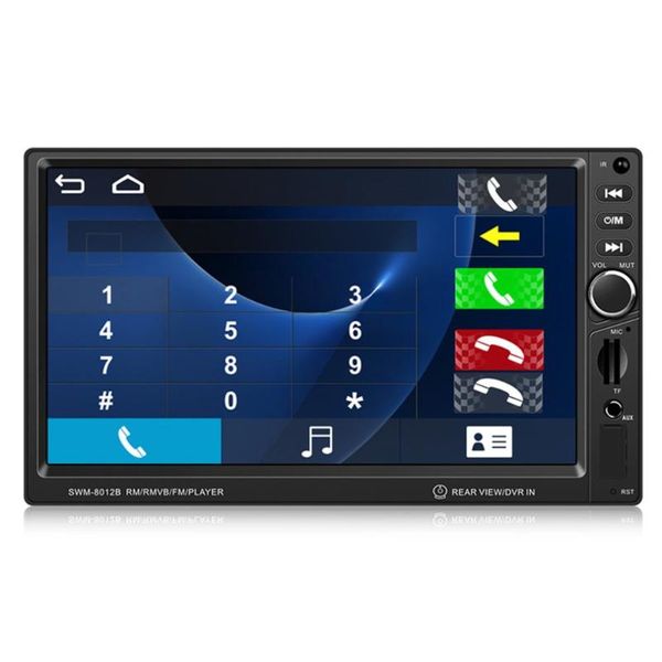 

7-inch large display screen car dvd with camera brake prompt vehicle music player support bluetooth mini tf card