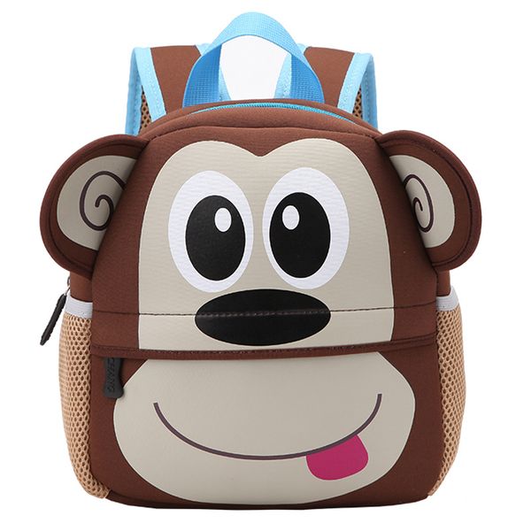 

cute animals toddler school bags 3d cartoon monkey backpacks neoprene kindergarten schoolbag girl boys bag mochila escolar