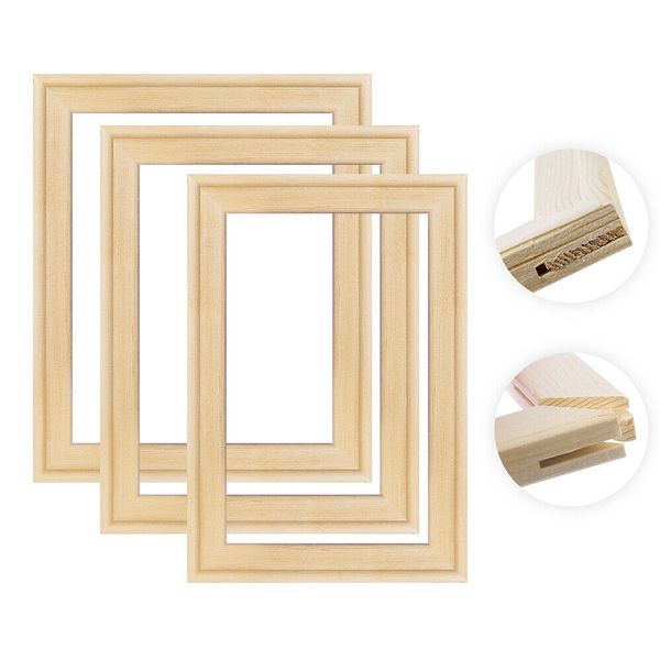 

diy natural solid pine wood pictures frame for diamond painting inner frames match for canvas wall art stretching paintings