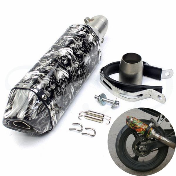 

new fashion muffler 36-51mm universal motorcycle for akrapovic exhaust pipe modified for yamaha yzf r3 r25 r6 r1 mt09 mt07 mt-10