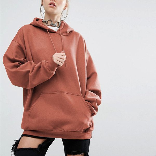

svokor loose sports hood sweatshirt s-5xl oversized code women hoodies pocket leisure running hoodie, Black