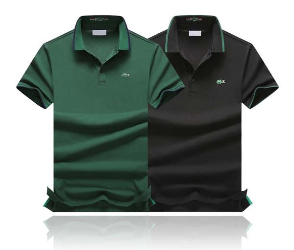 

2020 new men's t-shirt polo long-sleeved embroidered clothing men's lapel luxury shirt luxury t-shirt cotton brand printing ing, White;black