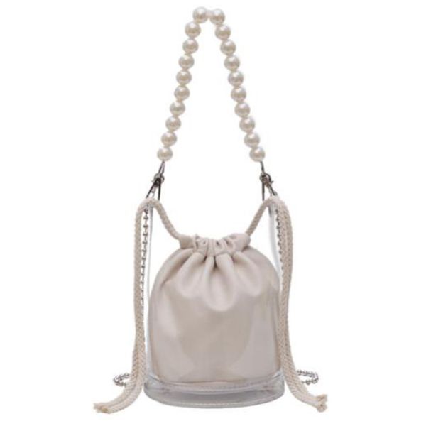 

jhd-new fashion handbags pearl pvc transparent messenger bag shoulder bag jelly handbag