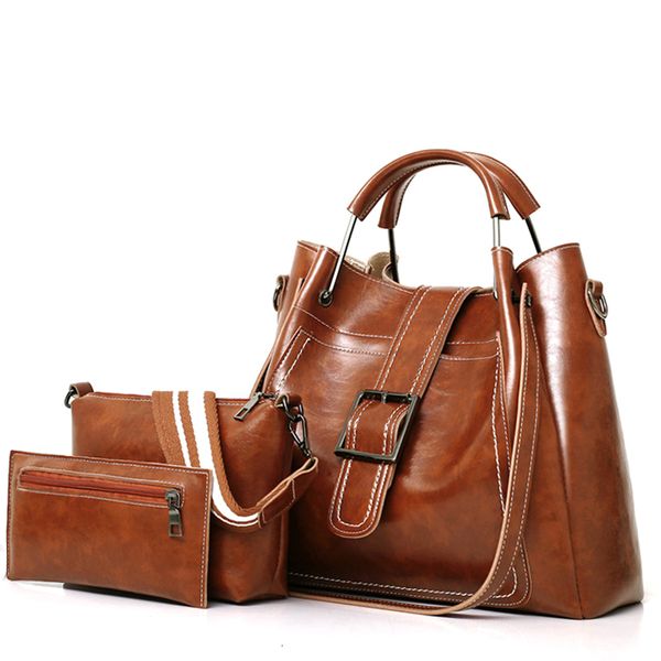 

new large capacity composite bag women shoulder bags messenger bright leather handbag soft crossbody fashion ladies simple tote