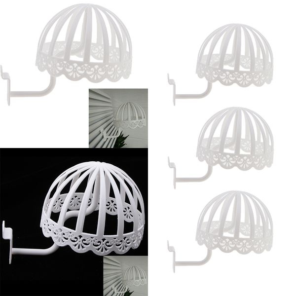 

3pcs plastic baby hat cap storage display holder wigs stand w/ slotted plate, White