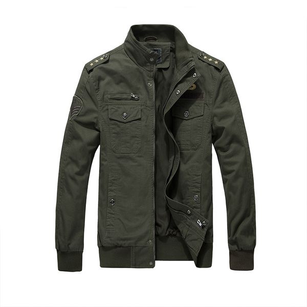 

men's coat pure cotton casual plus-sized stand collar autumn and winter men jacket, Black