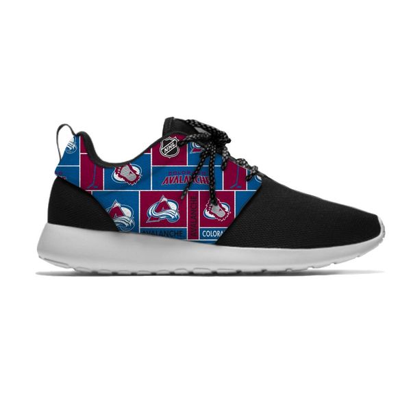 

lightweight sport avalanche shoes breathable casual sneakers men/women colorado ice hockey fans running meshy shoes