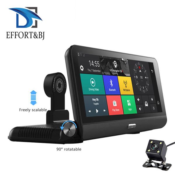 

effort&bj 4g adas car dvr 8 inch dash cam fhd 1080p rear view dual lens car dvrs recorder auto camera