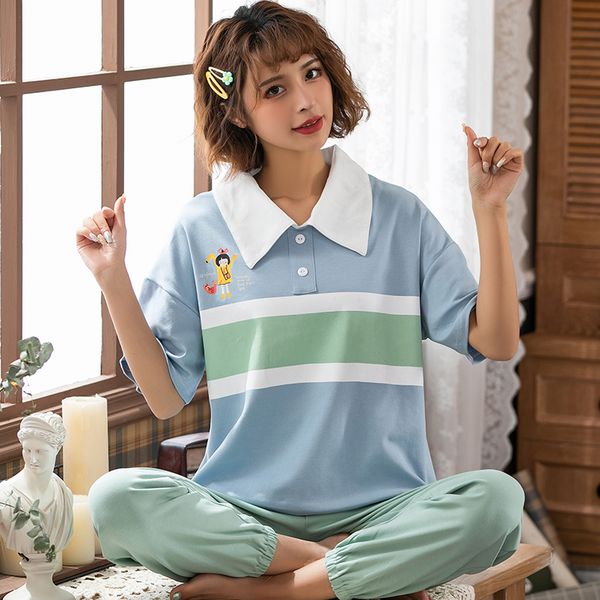 

пижамы женская одежда летние женские пижамы комплект с короткими рукавами брюки комплект девушки мода повседневная пальто, Black;red