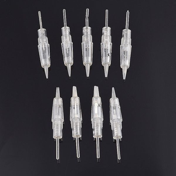

100pcs semi-permanent tattoo machine needle fog eyebrows all-in-one machine single needle spiral mouth tattoo needle