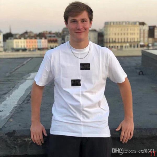 

19ss box logo swaroovski 25th anniversary mens t-shirt short sleeve designer tee women luxury clothing letter street skateboard t shirt, White;black