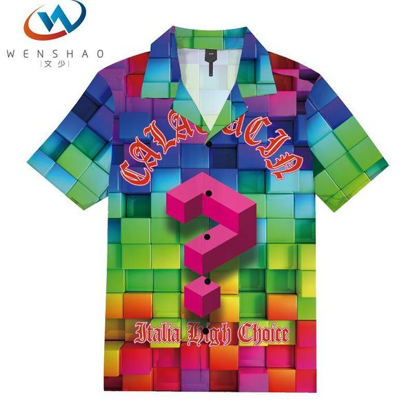 

2020 hawaiian style mens short sleeve print shirt vacation plus size casual stand collar button loose beach shirt apparel comfort czy3, White;black