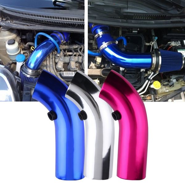 

4 pieces/set aluminum universal automobiles suv truck car styling air intake tube pipe air-intake duct hose solid color 76mm