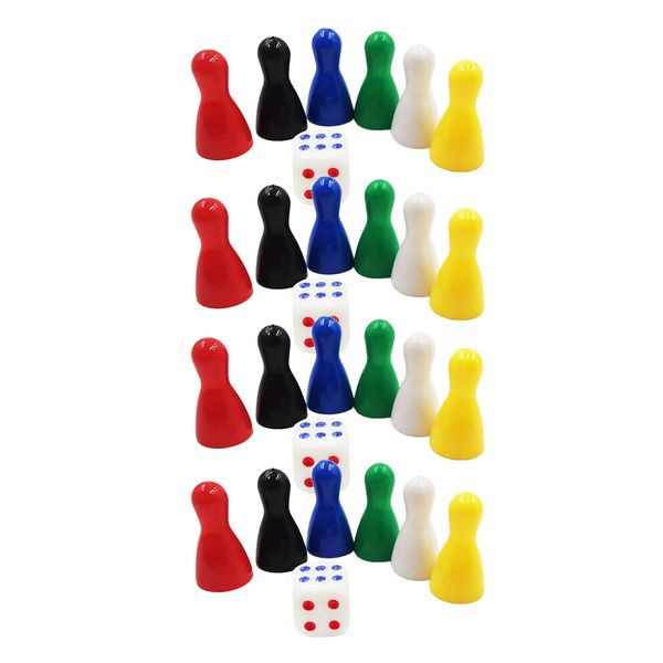 

24pcs 25мм vintage замена пластиковых частей игры chessman и плашек дети игрушки