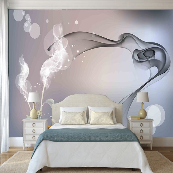 

modern art fantasy smoke abstract floral wallpaper large 3d seamless hd moisture-proof tv sofa bedroom background wall decor