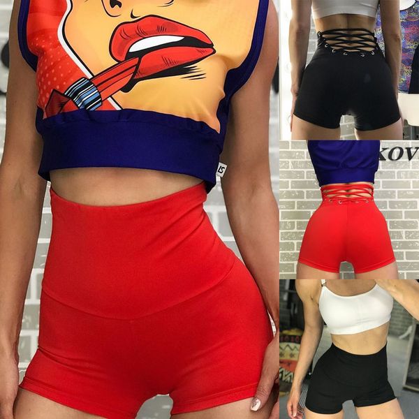 

newly fashion women shorts sport cycling jogging cotton sport shorts leggings short, White;red