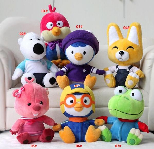 

korea pororo little penguin plush toys doll pororo and his friends plush soft stuffed animals toys gift for children