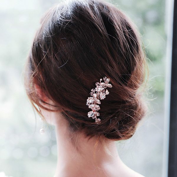 

european and american brides decorations, crystal comb, wedding dress accessories, Golden;white