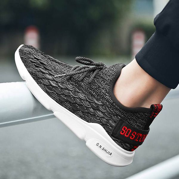 

2020 g.n.shijia fashion designer shoes weaving pu sole black red grey running shoes 46 sport sneakers