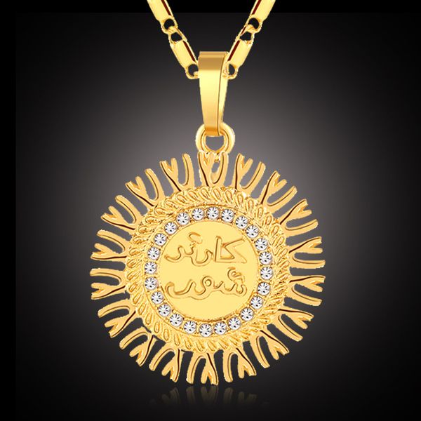 

popular 925 silver mosaic zircon islam dangle pendant trendy fashion charm jewelry accessories gifts for her women men