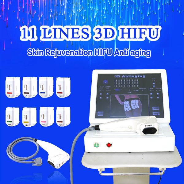 

2020 new arrival hifu beauty salon facial and body lifting 10000 s hifu 3d hifu with 8 cartridges for skin care wrinkle removal