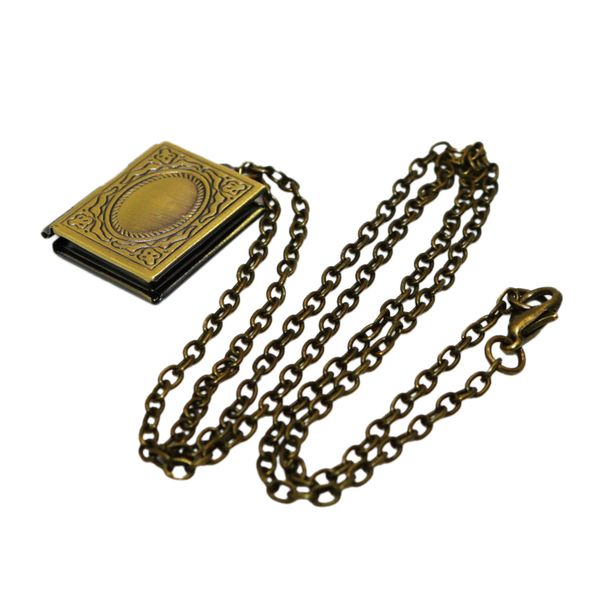 

retro openable stainless steel women necklace pendant jewelry charms, Silver