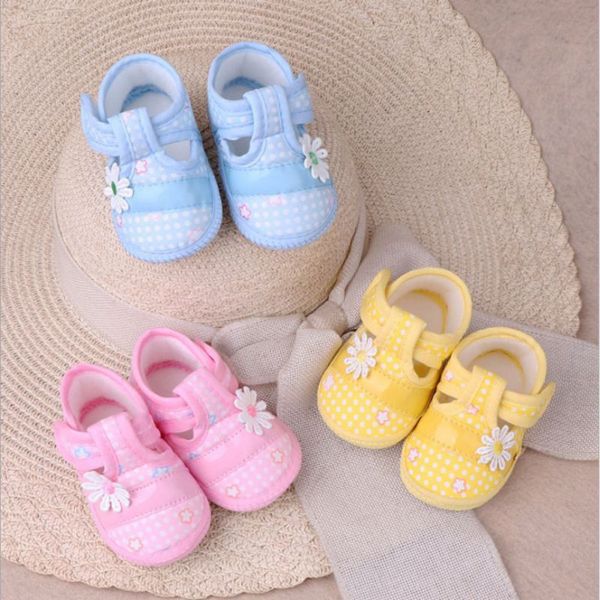 

baby boys girls anti-slip single shoes bow square floral shoes newborn soft toddler first walkers infant crib