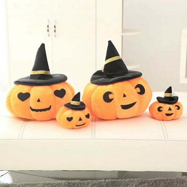 

20/40cm halloween pumpkin family party pillow stuffed plush toy soft cushion with hat home office car decor