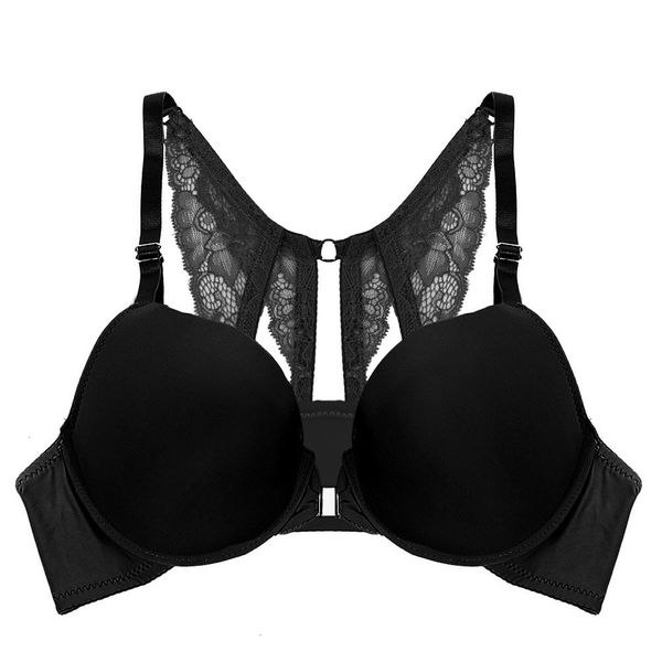 

bralette бюстгальтеры femme lingeries сексуальных женщин передняя закрытие бюстгальтер push up lace bralette для женщин мода женский racerba, Red;black