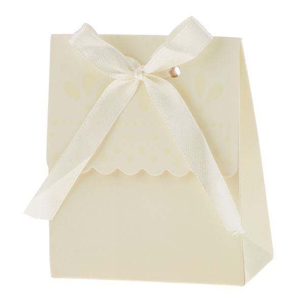 

12 pieces paper candy gift boxes with ribbon party favor 7.5 x 3.5 x 8.8cm