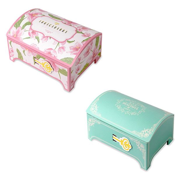 

pink blue blossom paper box perfume cosmetics jewelry packaging wedding party candy birthday gift boxes