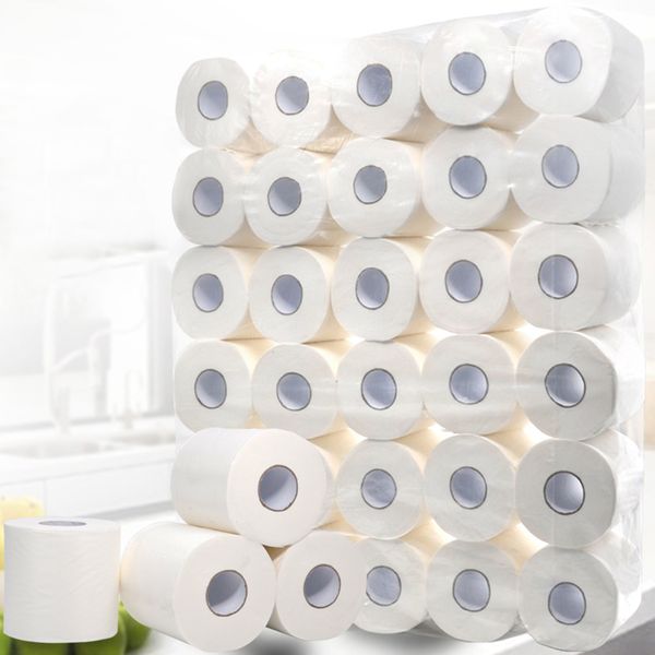 

10 rolls fast shipping toilet roll paper layers home bath toilet roll paper primary wood pulp toilet paper tissue roll fs9504
