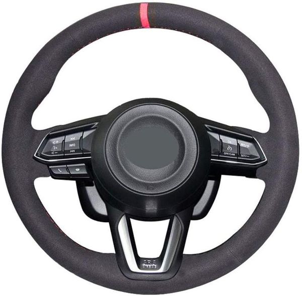 

diy car steering wheel cover fit for 3 6 cx-5 cx-3 cx-9 interior accessories