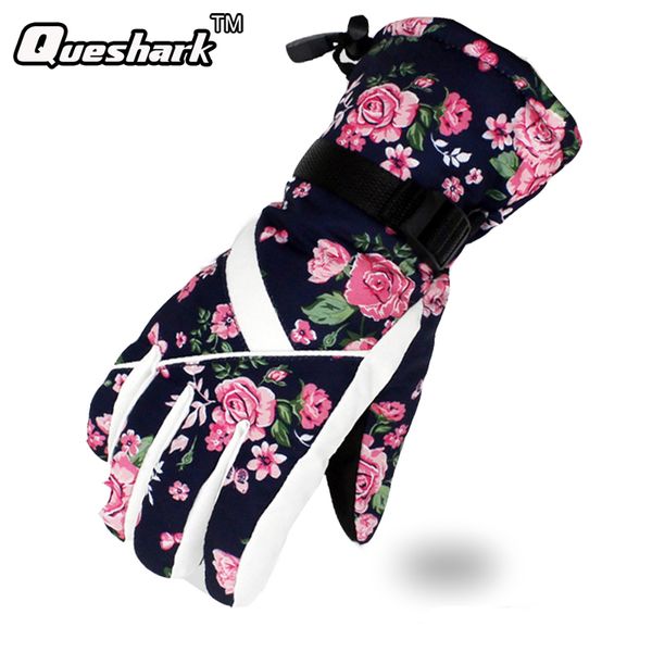 

women ski gloves waterproof -30c degree winter warm snowboard gloves motocross windproof cycling motorcycle snow mittens
