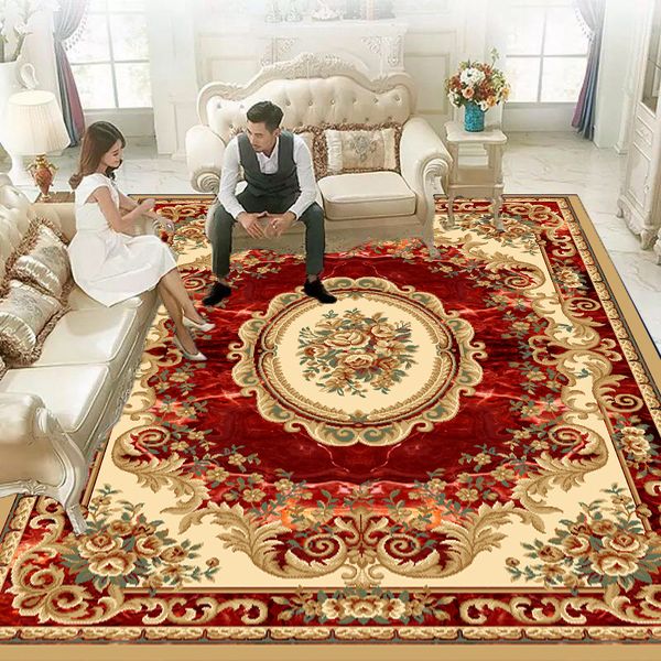 

luxury european style super soft printed carpet anti-skid non-fade lower price rug for living room door mat