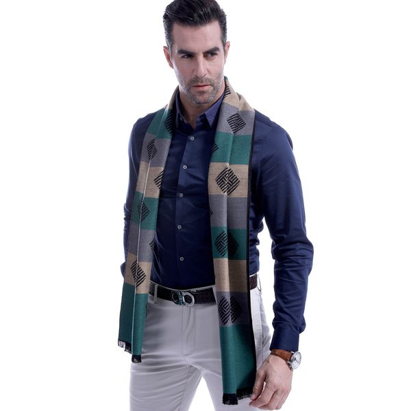 

the new cashmere striped men scarf collar, Blue;gray