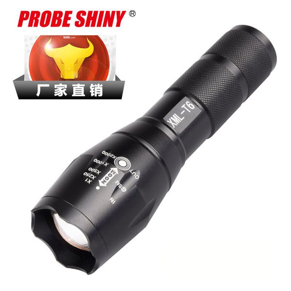 

led charge flashlight mini- exceed light t6 flexible focusing l2 aluminium alloy light flashlight