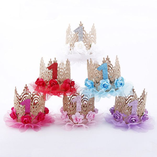 

baby girls accessories flower headdress decorative hairband headband kids birthday party fairy princess tiaras