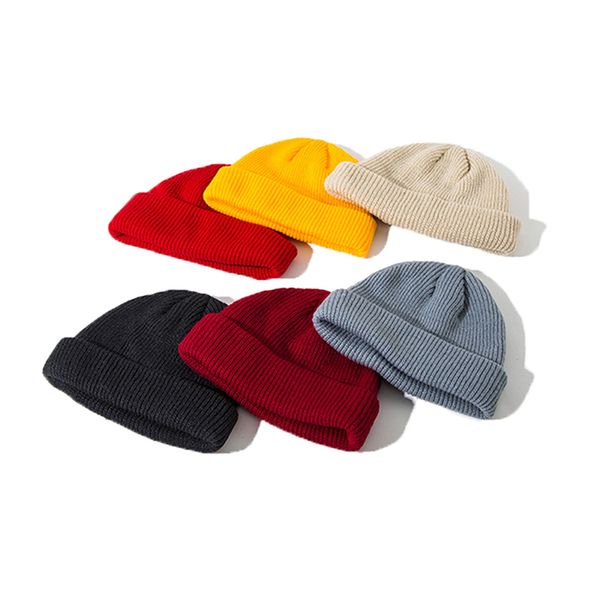 

22*14cm knitting beanie hip-hop autumn winter warm caps hat for women men