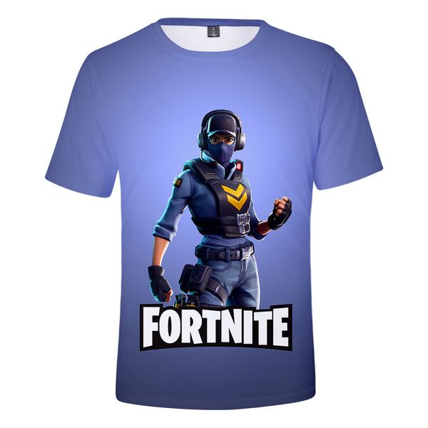 

fortress online stimulate games of night defending war wild joker men and women 3d short sleeve shirt t shirts, Gray;blue