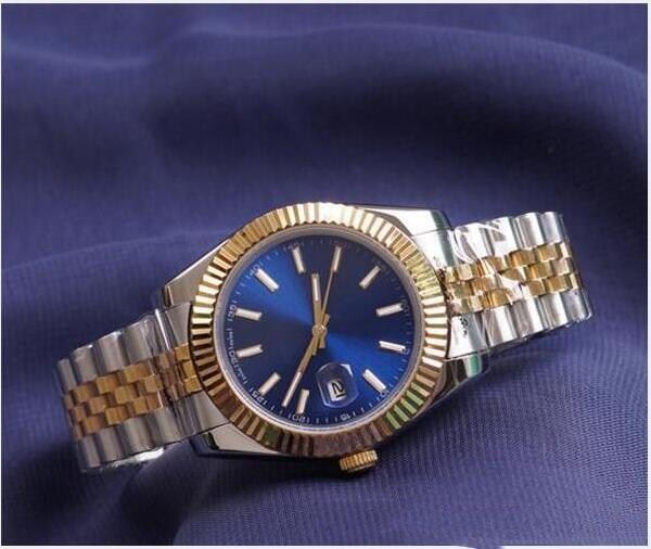 

sellimg mens watch sports automatic mechanical wrist watches two tone gold dial designer president desinger mens quality watches, Slivery;brown