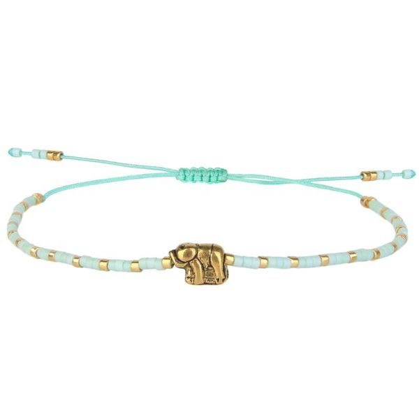 

kelitch miyuki seed beaded string bracelets adjustable woven friendship retro vintage animals bangle charm jewelry female, Golden;silver